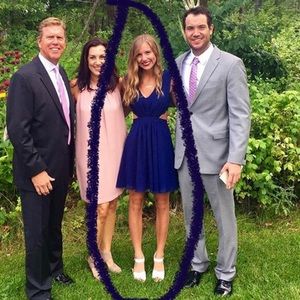 Gorgeous navy dress with slits